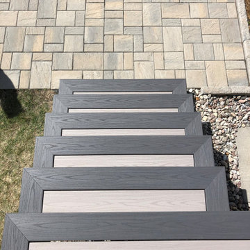Azek-PVC-Slate Gray and Island Oak
