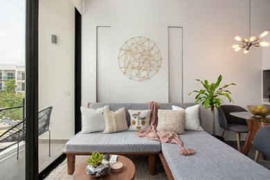 Tuscan living room photo in Other