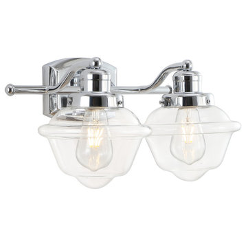 Orleans Iron LED Vanity Light, Chrome, 2 Bulb