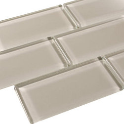 Almond Glossy Subway Glass Mosaic Tiles - Home Accessories & Decor