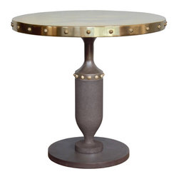 Amphora Dining Table with Brass or Copper Top - Dining Tables