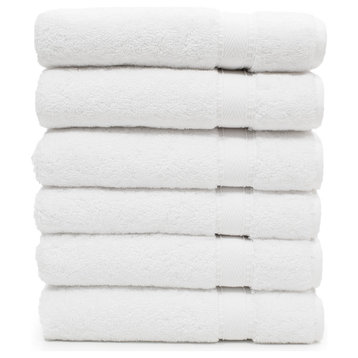 Linum Home Textiles Sinemis Terry Hand Towels, Set of 6, White