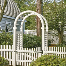 Nantucket Picket, Gate, abdnd Spindle Top Arbor in Osterville, MA - Pergolas