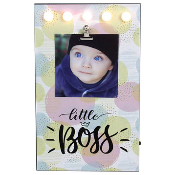 LED Lighted Little Boss Picture Frame With Clip 4" x 6"