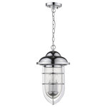 Acclaim Lighting - Dylan 3-Light Chrome Hanging Lantern - The sea was at mind during the inception of the Dylan collection of lighting. This nautically inspired collection boasts a playful, retro vibe that will amplify the look and feel of any interior or exterior space. Dylan is available in chrome and oil-rubbed bronze finishes.