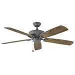 Hinkley - Oasis 60" Indoor Ceiling Fan in Graphite - Part of the Regency Series, Oasis offers a simple yet classic all-you-need design. Available in Appliance White, Brushed Nickel, Chalk White, Graphite, Matte Black or Metallic Matte Bronze finish options, Oasis is so versatile; it can be used for both indoor and outdoor spaces. Blades are included with every fan.  This light requires  ,  Watt Bulbs (Not Included) UL Certified.