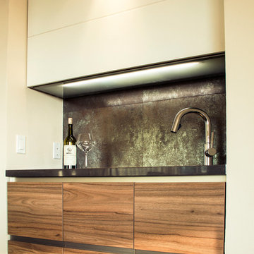 Vivid Orange High Glossy Kitchen in Marina del Rey