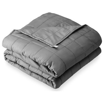Bare Home Weighted Blanket, Cotton Light Gray, 60"x80", 17lb