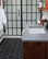 Textile Hex Porcelain Floor and Wall Tile, Black
