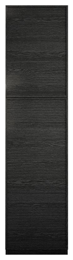 St. Tropez 15x15x60 Freestanding Linen Cabinet, Black Oak