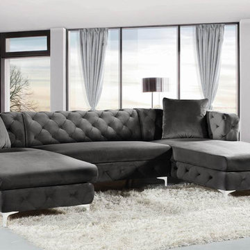 Gail Velvet 3pc. Sectional