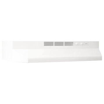 24" 2-Speed Non-Ducted Under Cabinet Range Hood, Monochromatic White
