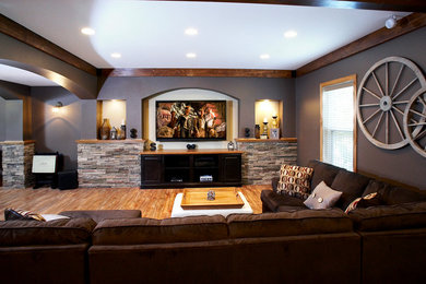 Basement - rustic basement idea in St Louis
