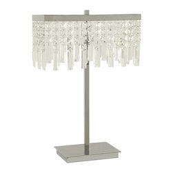 Dropped Crystal Shade Table Lamp - Table Lamps