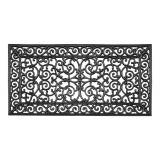 A1 Home Collections First Impression Audie Rubber Entry Double Doormat 23.62" L