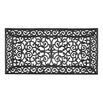 First Impression Audie Rubber Entry Double Doormat 23.62"x47.25