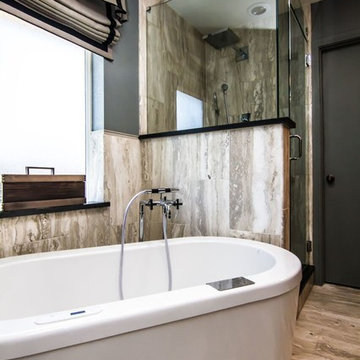 Masculine Master Bathroom - by Faye Smith Interior Design