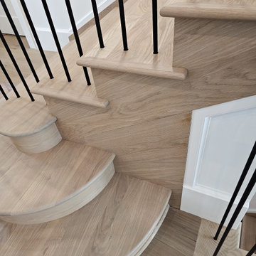 Project #119 | White Oak Staircase with Stacked Bullnose Detail