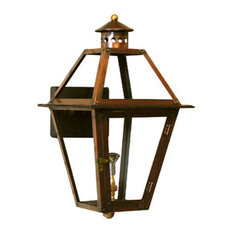 French Quarter Copper New Orleans Style Lantern, Black, 24", Natural Gas