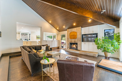 Living room photo in Denver