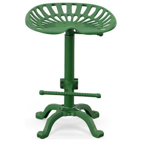 Adjustable Tractor Seat Stool, Green