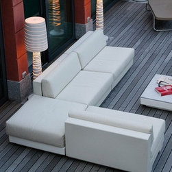 One Outdoor Sofa with Two Seat by Serralunga - Outdoor Sofas