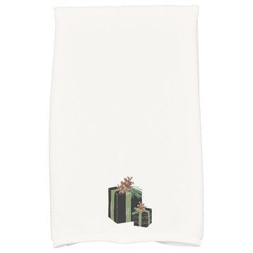 Nature's Gift 18"x30" Black Holiday Print Kitchen Towel