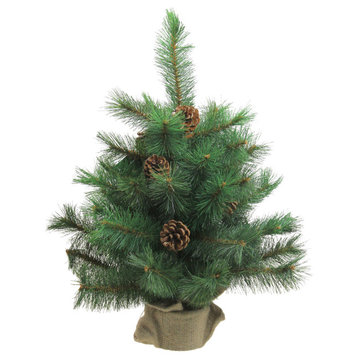 2' Medium Royal Oregon Pine Burlap Base Artificial Christmas Tree Unlit