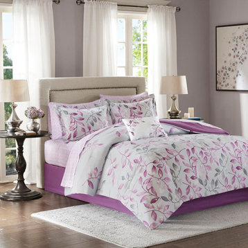 Madison Park Essentials Lafael 7 Piece Comforter Set With Cotton Bed Sheets