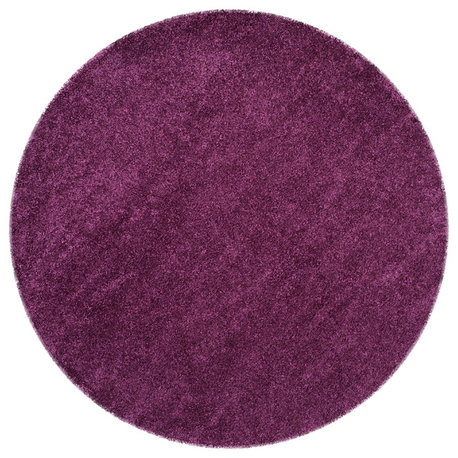 Safavieh California Shag Collection SG151 Rug, Purple, 4' Round