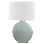 Hudson Valley - Hudson Valley Kimball 1 Light Table Lamp, Brass/Gray/White L1840-AGB-GRY - *Part of the Kimball Collection