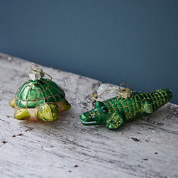 Crocodile and Tortoise Christmas Baubles - Christmas Ornaments