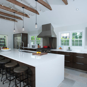 Eden Mosaic Tile Installations -  Modern Trapezoid Stainless Steel Tile