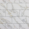 Nature 4 in x 8 in Glass Subway Tile in Calacatta Gold