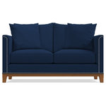 Apt2B - Apt2B La Brea Apartment Size Sofa, Cobalt Velvet, 72"x39"x31" - The La Brea Apartment Size Sofa combines old-world style with new-world elegance, bringing luxury to any small space with its solid wood frame and silver nail head stud trim.