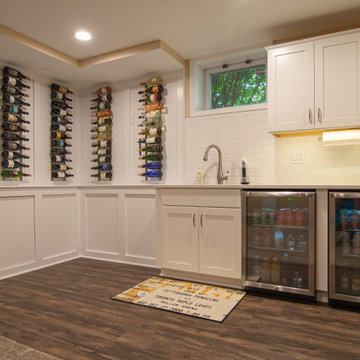 Basement Any Sports Fan Would Love Including Kitchenette for Entertaining