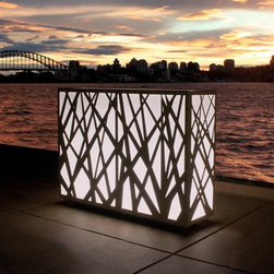 Lighted Planter with Jungle Design - Outdoor Pots And Planters