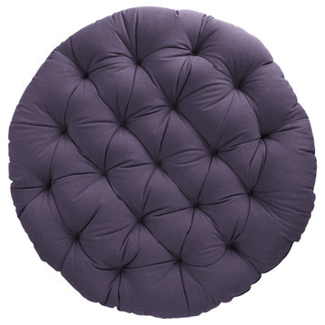 Sorra Home Indoor Dark Lilac Round Papasan Cushion 44 x 44 x 4