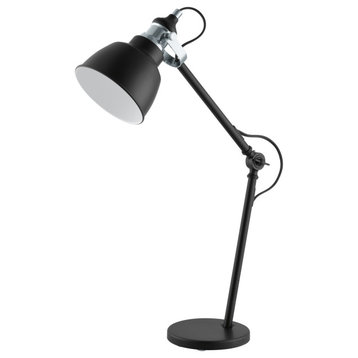 Eglo 203516A Thornford 25" Tall Novelty Desk Lamp - Matte Black / Chrome