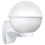 Besa Lighting - Besa Lighting 307807-WALL Costaluz 3078 Series - One Light Outdoor Wall Sconce - European blown opal glossy glass is hand-decoratedCostaluz 3078 Series White Opal Gloss Gla *UL: Suitable for wet locations Energy Star Qualified: n/a ADA Certified: n/a  *Number of Lights: Lamp: 1-*Wattage:75w Medium base bulb(s) *Bulb Included:No *Bulb Type:Medium base *Finish Type:White