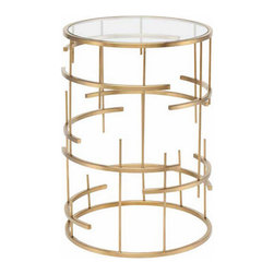 Nuevo Gold Tiffany End Table - Dining Tables