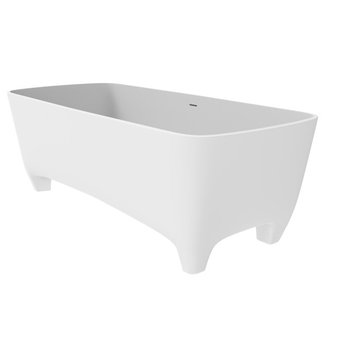 Coronado 71" Solid Surface Freestanding Bathtub, White