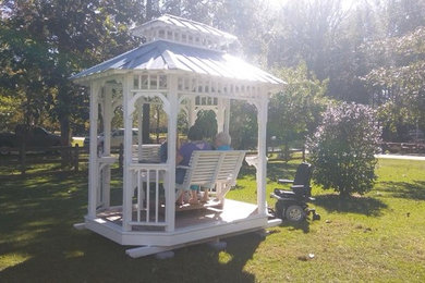 Inspiration for a timeless patio remodel in Atlanta with a gazebo