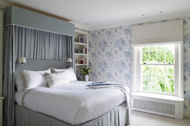 Inspiration for a classic bedroom in London.