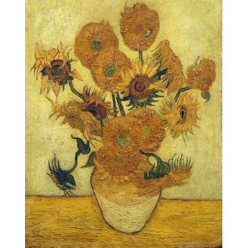 "Vase with Fifteen Sunflowers 1889" Poster Print by Vincent Van Gogh