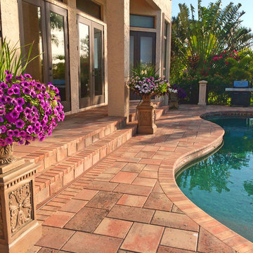 Traditional style waterfront backyard transformation
