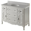 48" Victorian Cottage-Style White Knoxville Bathroom Sink Vanity