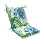 Soleil Blue/Green Squared Corners Chair Cushion