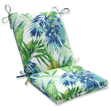 Soleil Blue/Green Squared Corners Chair Cushion