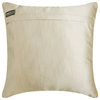 Beige Jute and Satin Jute Lace 24"x24" Throw Pillow Cover, Jute Ivory Suit